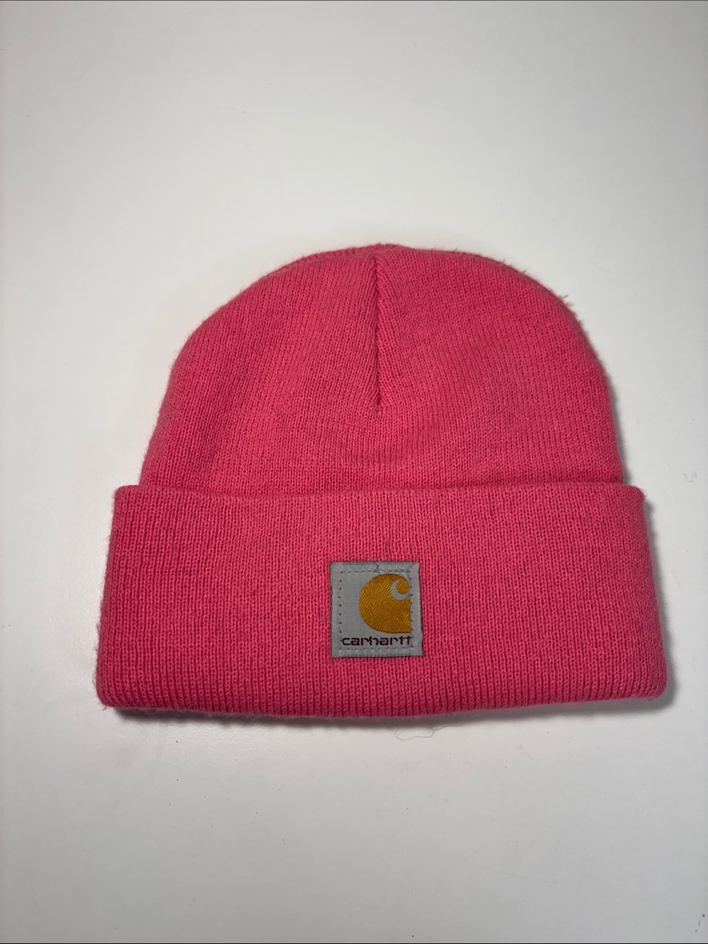 Carhartt Kids Pink Cuffed Beanie with Logo Patch